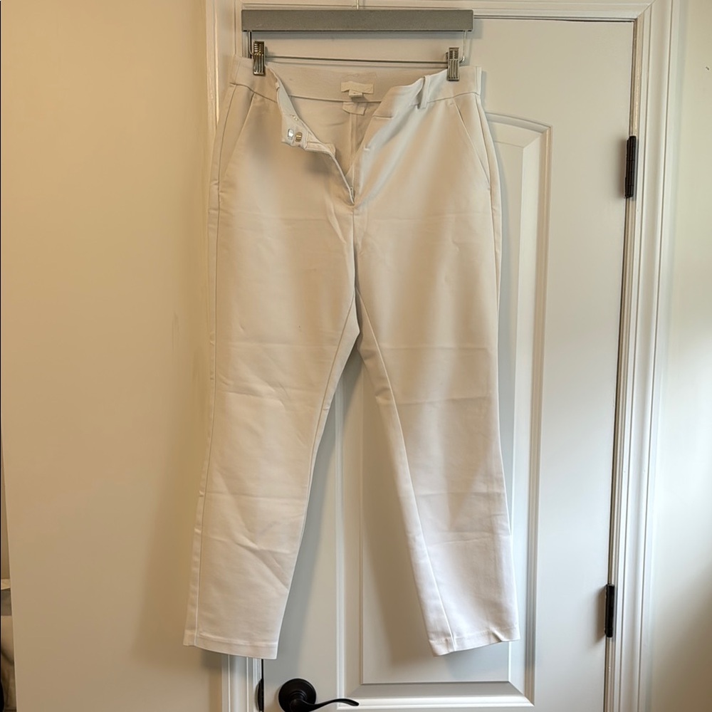 H&M White Ankle Length Slacks
